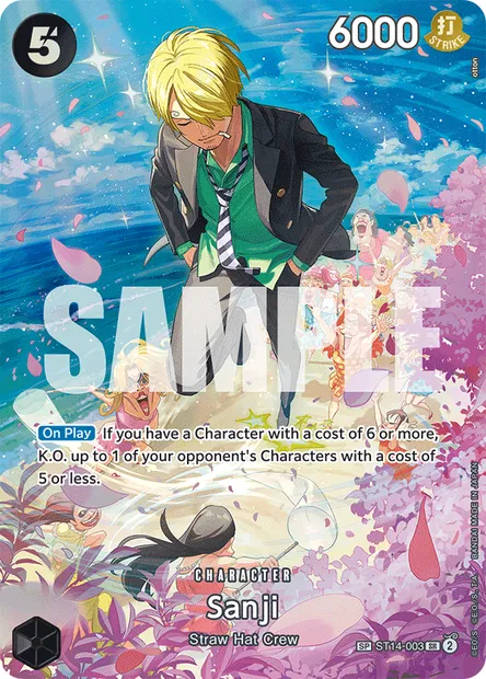 Sanji, One Piece card ST14-003 — 3D2Y set