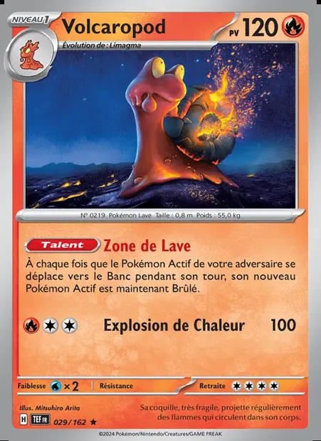 Volcaropod, carte Pokémon TEF 029 — extension Forces Temporelles