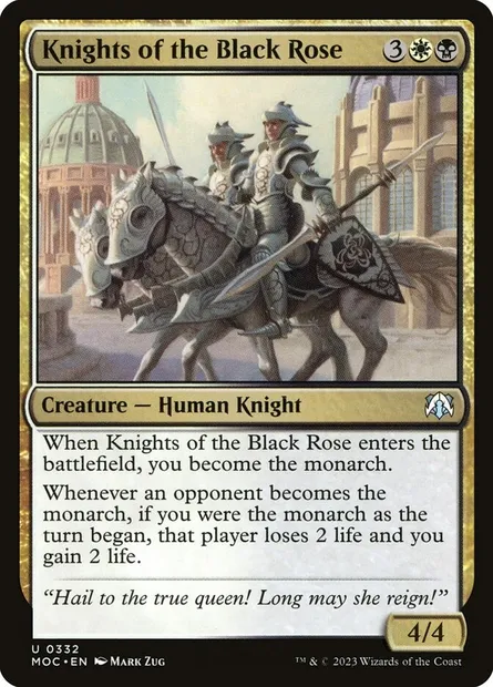 Knights of the Black Rose, Magic card MOC 332 — March of the Machine Commander set