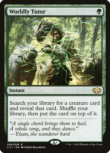 Worldly Tutor, Magic card CC1 6 — Commander Collection: Green set