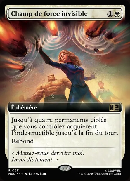 Champ de force invisible, carte Magic MSC 311 — extension Marvel Super Heroes Commander
