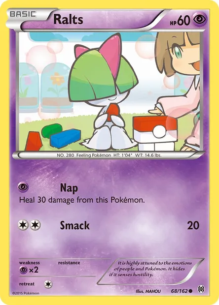 Ralts, Pokémon card BKT 68 — BREAKthrough set