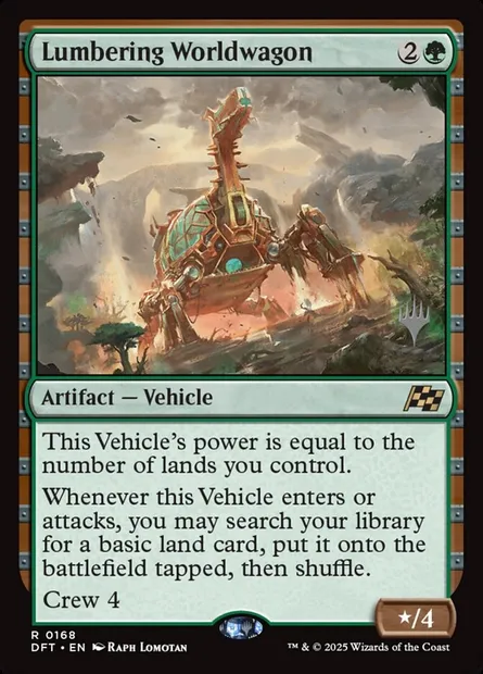 Lumbering Worldwagon, Magic card PDFT 168p — Aetherdrift Promos set