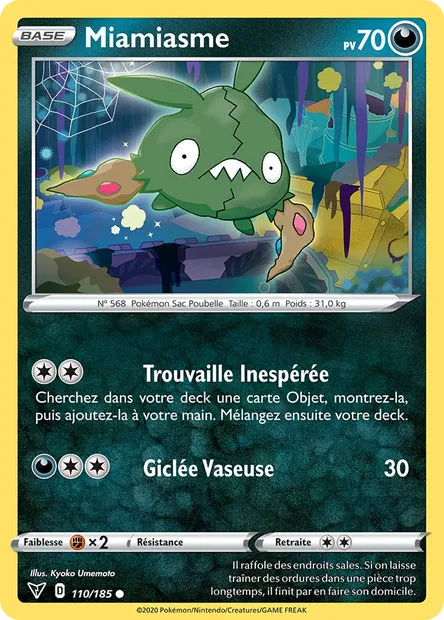 Miamiasme, carte Pokémon VIV 110 — extension Voltage Éclatant