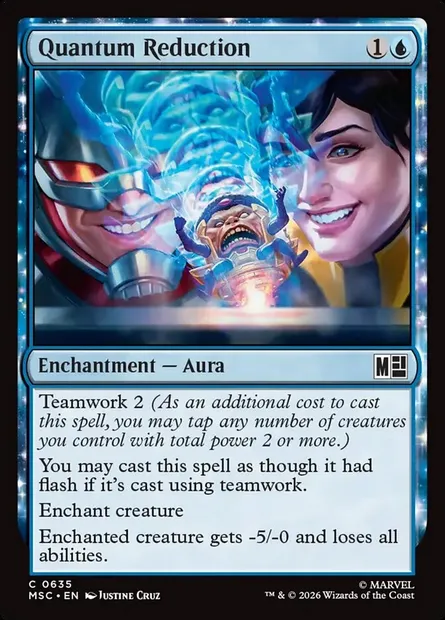 Quantum Reduction, Magic card MSC 635 — Marvel Super Heroes Commander set