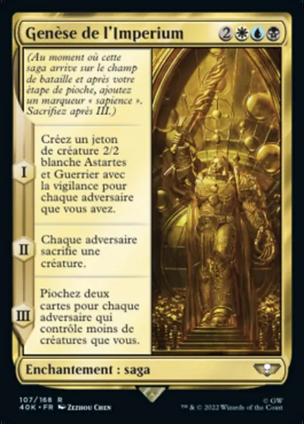 Genèse de l'Imperium, carte Magic 40K 107 — extension Warhammer 40,000 Commander