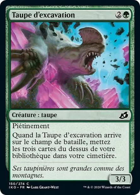 Taupe d'excavation, carte Magic IKO 150 — extension Ikoria: Lair of Behemoths
