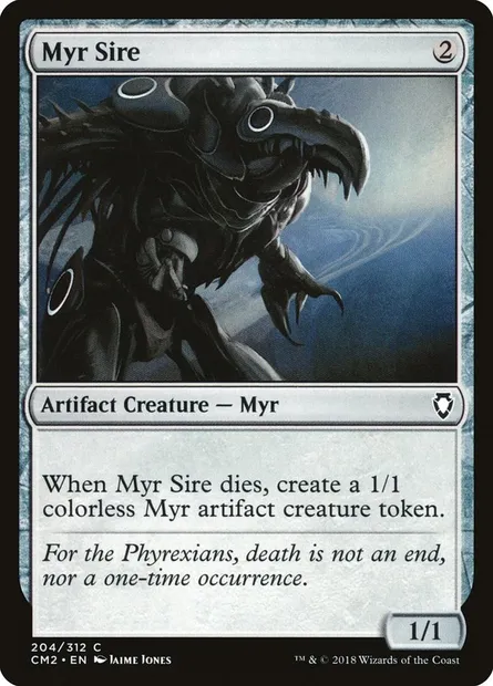 Myr Sire, Magic card CM2 204 — Commander Anthology Volume II set