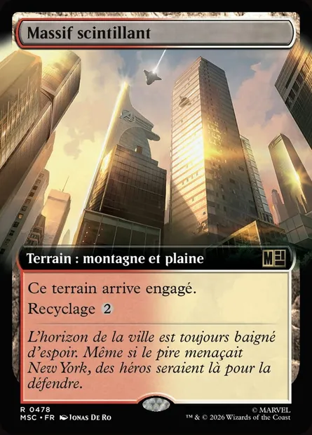 Massif scintillant, carte Magic MSC 478 — extension Marvel Super Heroes Commander