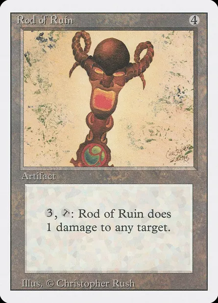 Baguette de ruine, carte Magic 3ED 273 — extension Revised Edition