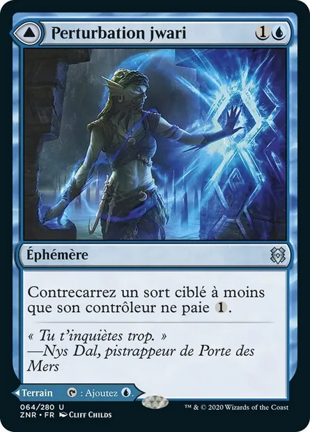 Perturbation jwari // Ruines jwari, carte Magic ZNR 64 — extension Renaissance de Zendikar