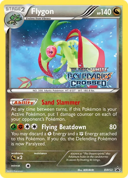 Flygon, Pokémon card BW 53 — BW Black Star Promos set