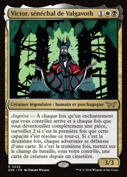 Victor, sénéchal de Valgavoth, carte Magic DSK 238 — extension Duskmourn: House of Horror