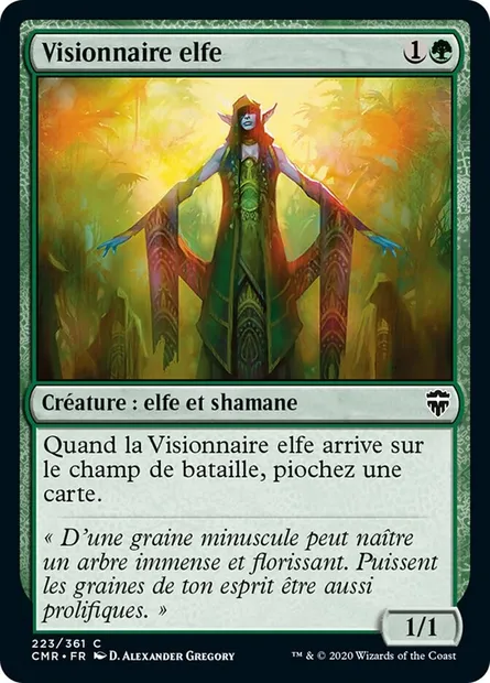 Visionnaire elfe, carte Magic CMR 223 — extension Commander Legends