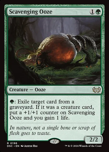 Scavenging Ooze, Magic card DSC 196 — Duskmourn: House of Horror Commander set