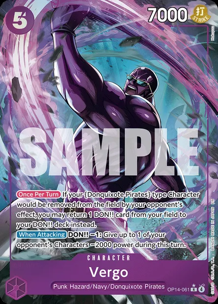 Vergo, One Piece card OP14-061 — THE AZURE SEA’S SEVEN set