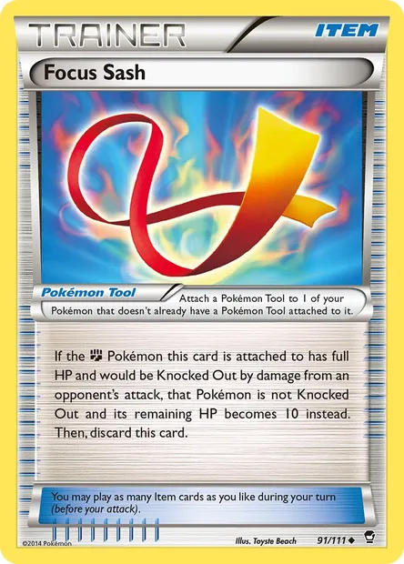 Focus Sash, Pokémon card FFI 91 — Furious Fists set