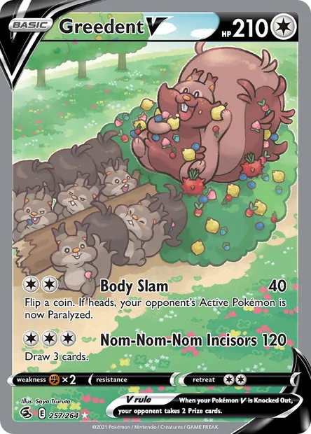 Greedent V, Pokémon card FST 257 — Fusion Strike set