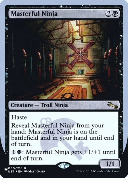 Masterful Ninja, Magic card ULST 22 — The List (Unfinity Foil Edition) set