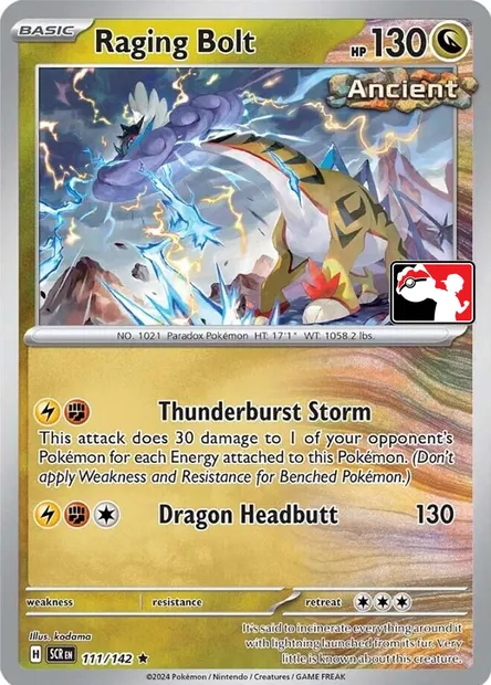 Raging Bolt, Pokémon card PPS 111-3 — Play! Pokémon Prize Pack Series set