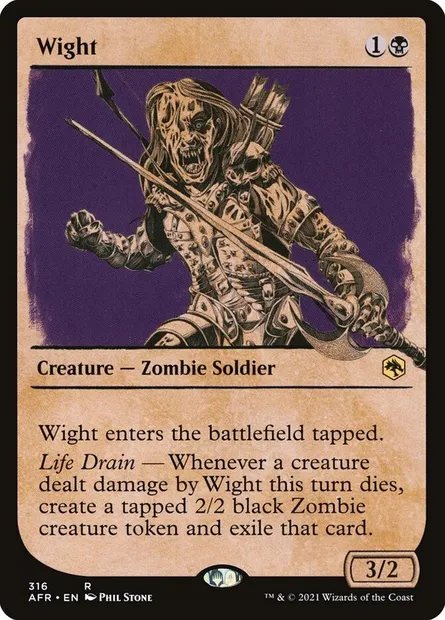 Wight, Magic card AFR 316 — Adventures in the Forgotten Realms set