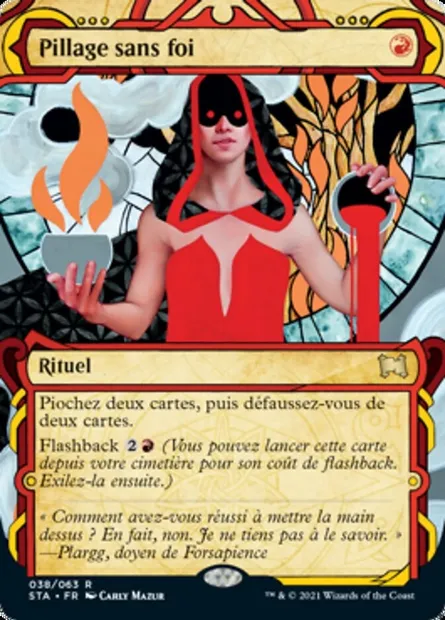 Pillage sans foi, carte Magic STA 38 — extension Strixhaven Mystical Archive