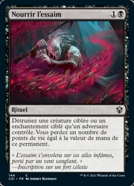 Nourrir l'essaim, carte Magic C21 144 — extension Commander 2021
