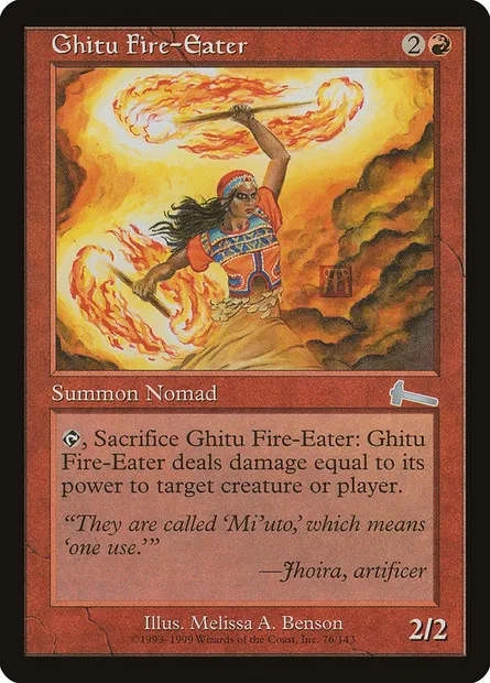 Ghitu Fire-Eater, Magic card ULG 76 — Urza's Legacy set