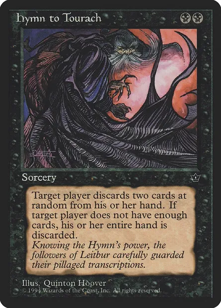 Hymn to Tourach, Magic card FEM 38c — Fallen Empires set