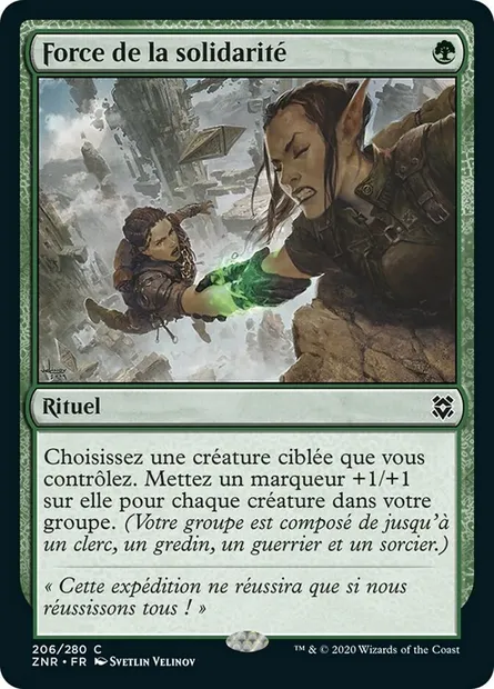 Force de la solidarité, carte Magic ZNR 206 — extension Renaissance de Zendikar