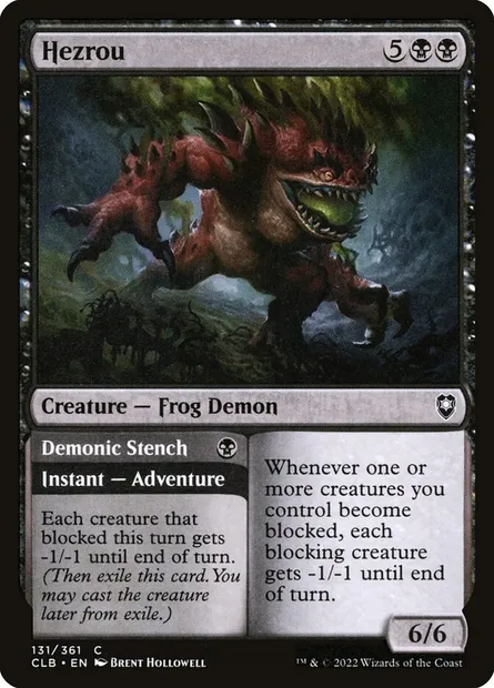 Hezrou // Demonic Stench, Magic card CLB 131 — Commander Legends: Battle for Baldur's Gate set