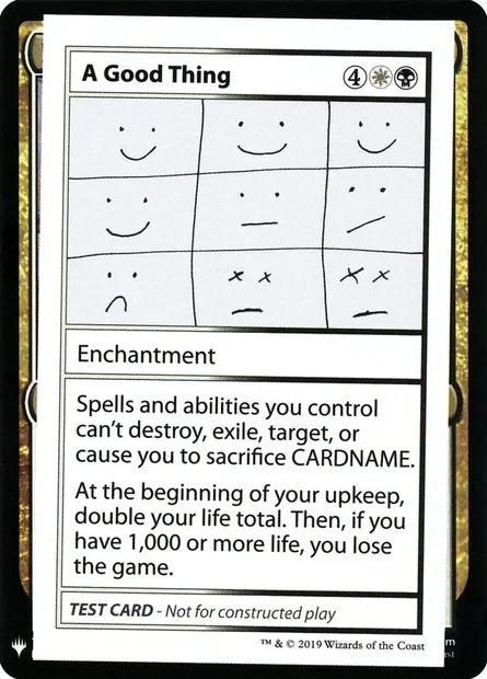 A Good Thing, carte Magic CMB1 86 — extension Mystery Booster Playtest Cards 2019