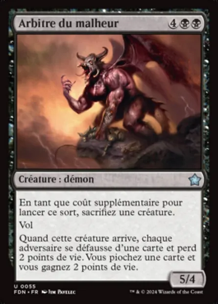Arbitre du malheur, carte Magic FDN 55 — extension Foundations