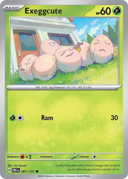 Exeggcute, Pokémon card PRE 001 — Prismatic Evolutions set