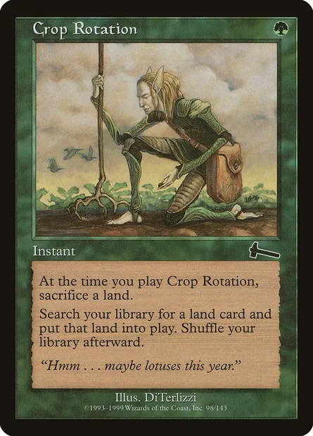 Crop Rotation, Magic card ULG 98 — Urza's Legacy set