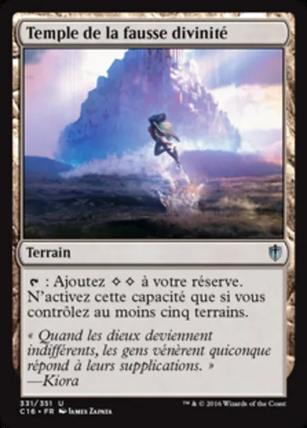 Temple de la fausse divinité, carte Magic C16 331 — extension Commander 2016