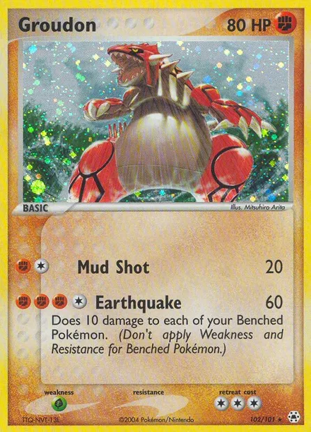 Groudon, Pokémon card HL 102 — Hidden Legends set