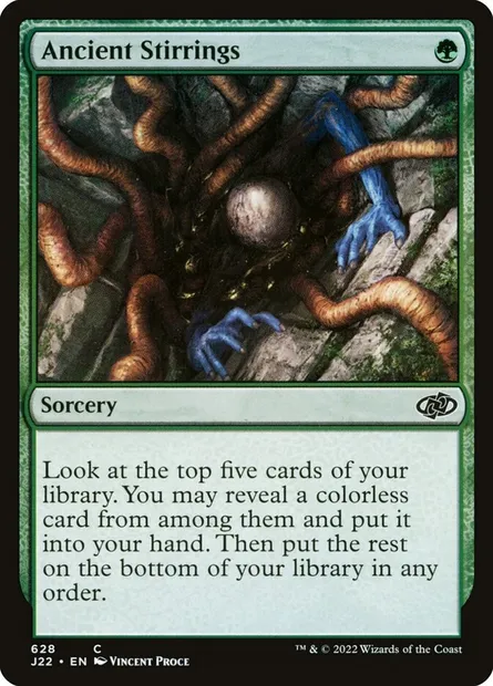 Ancient Stirrings, Magic card J22 628 — Jumpstart 2022 set
