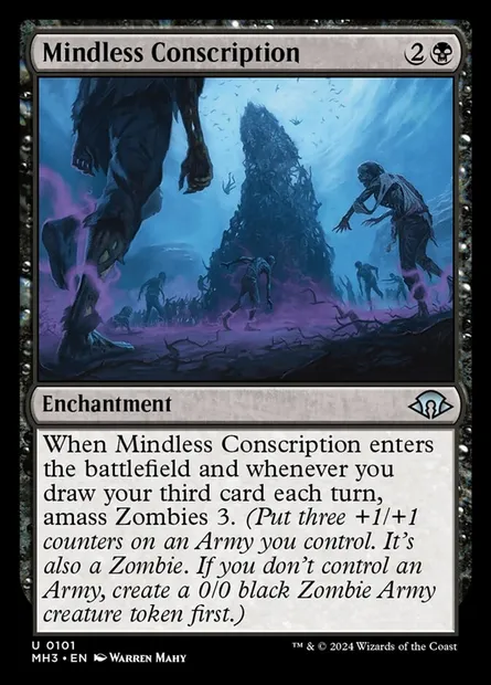 Mindless Conscription, Magic card MH3 101 — Modern Horizons 3 set