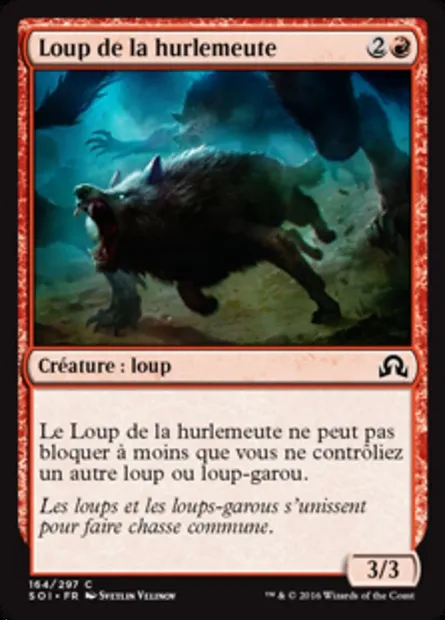 Loup de la hurlemeute, carte Magic SOI 164 — extension Ténèbres sur Innistrad