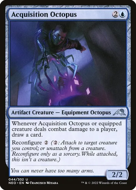 Acquisition Octopus, Magic card NEO 44 — Kamigawa: Neon Dynasty set