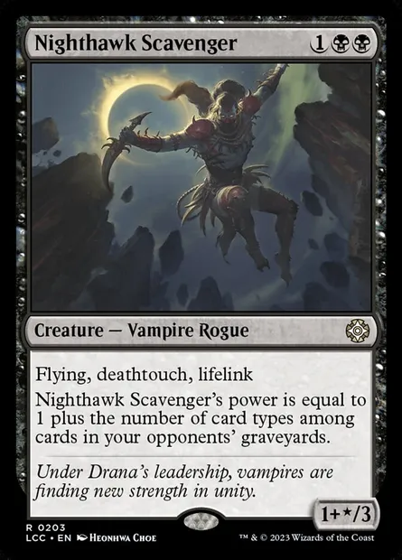 Nighthawk Scavenger, Magic card LCC 203 — The Lost Caverns of Ixalan Commander set