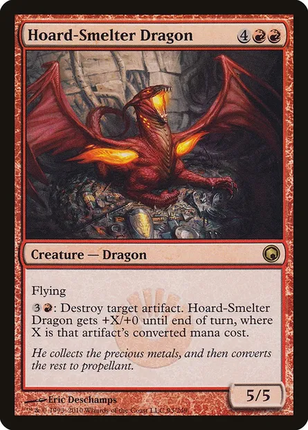 Hoard-Smelter Dragon, Magic card SOM 93 — Scars of Mirrodin set