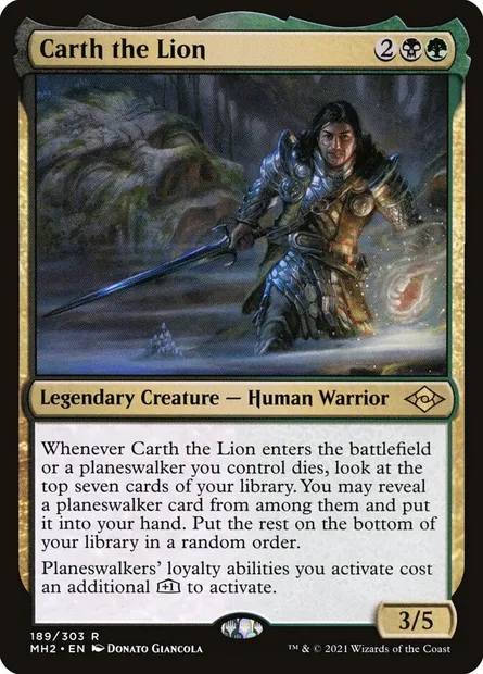 Carth the Lion, Magic card MH2 189 — Modern Horizons 2 set