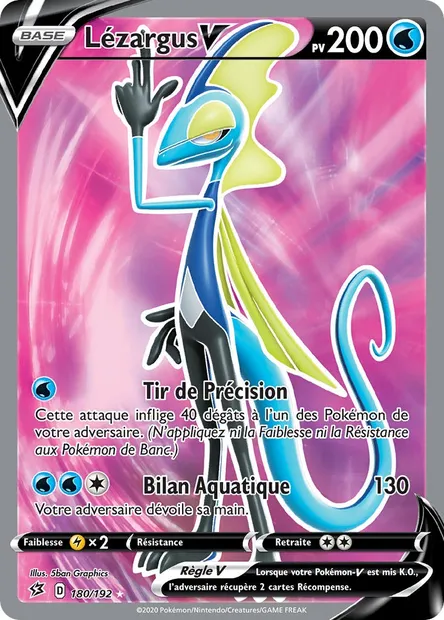 Lézargus V, carte Pokémon RCL 180 — extension Clash des Rebelles