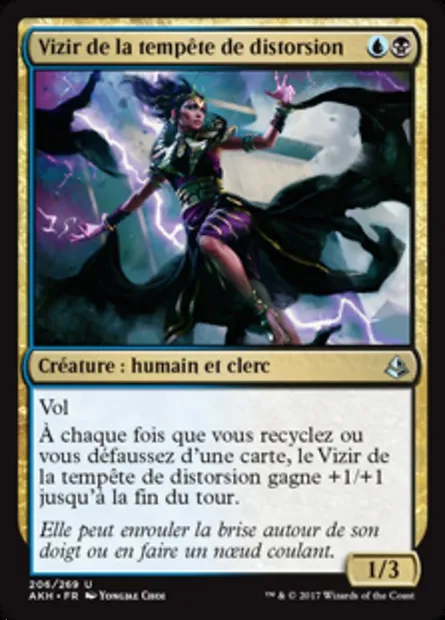 Vizir de la tempête de distorsion, carte Magic AKH 206 — extension Amonkhet