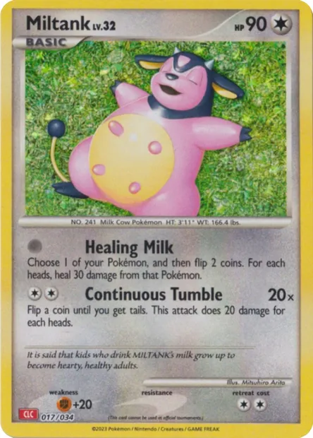 Miltank Lv.32, carte Pokémon CLC 017 — extension Pokémon TCG Classic: Charizard & Ho-Oh ex Deck