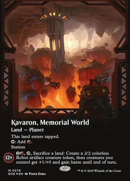 Kavaron, Memorial World, Magic card EOE 376 — Edge of Eternities set