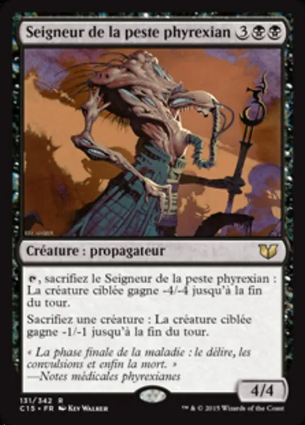 Seigneur de la peste phyrexian, carte Magic C15 131 — extension Commander 2015