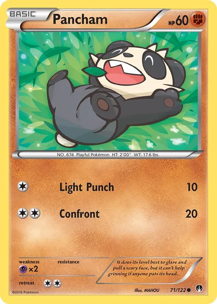 Pancham, Pokémon card BKP 71 — BREAKpoint set